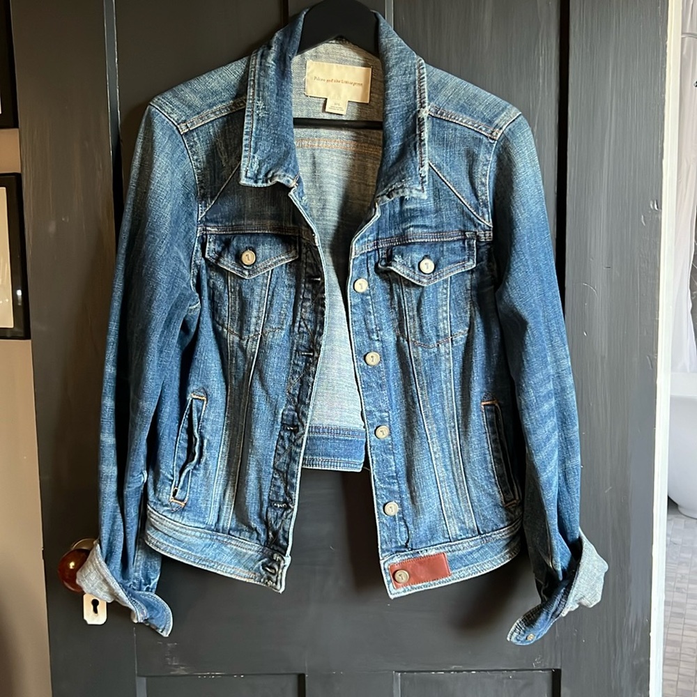 Pilcro and the Letterpress cropped jean jacket